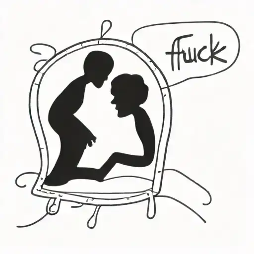 Image on top half of word Fuck transition to lower half Love and the whole thing spell Liar when viewed in a mirror tattoo design idea