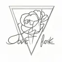 flash art top half of the word Fuck transition to lower half of the word Love whole image when viewedreads Liar  tattoo design idea