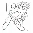 flash art top half of the word Fuck transition to lower half of the word Love whole image when viewedreads Liar  tattoo design idea