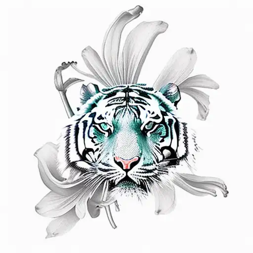 tiger lily tattoo design idea