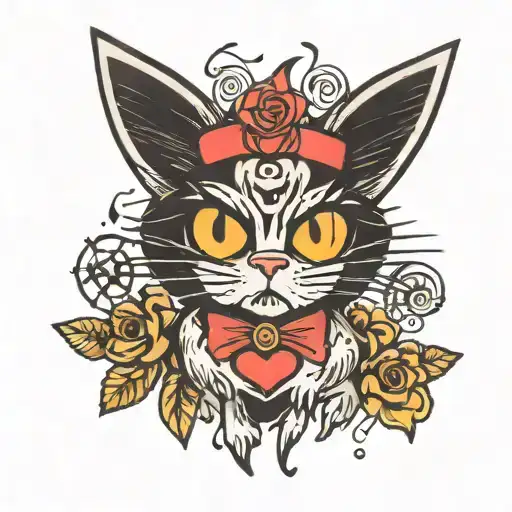 "DFTBA" gravity falls soot sprite cat ears tattoo design idea