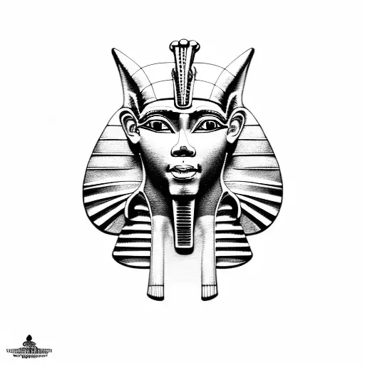 egyptian sphinx with pergamins  tattoo design idea