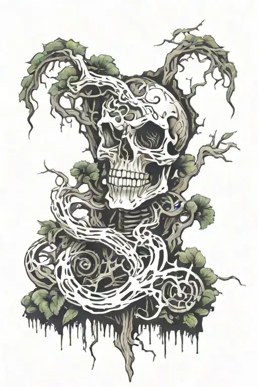poison tree tattoo design idea