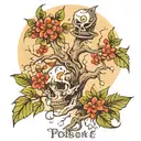 poison tree tattoo design idea