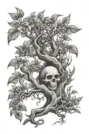 poison tree tattoo design idea