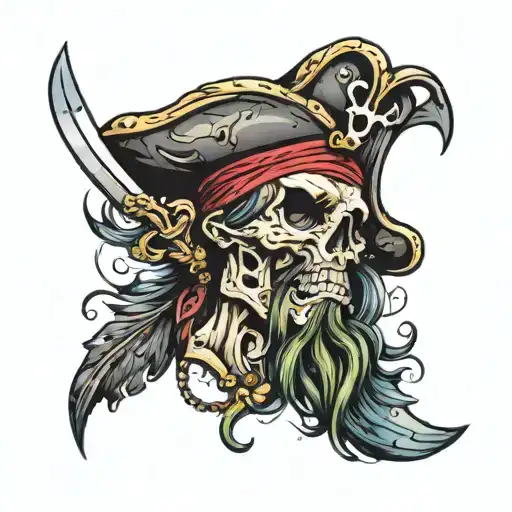 pirate hand outstretched tattoo design idea