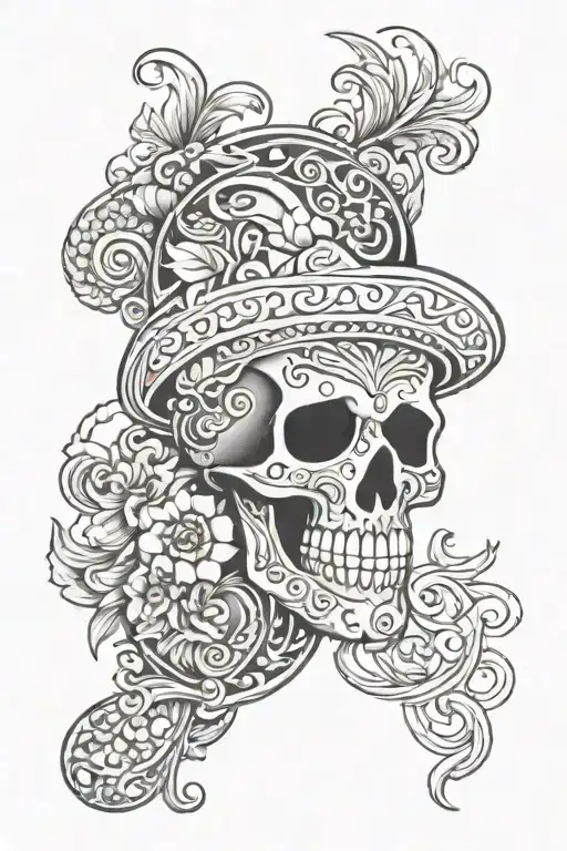 An intricate sleeve tattoo featuring a mix of Italian and Mexican cultural symbols, with a hidden Chargers logo for a personal touch tattoo design idea