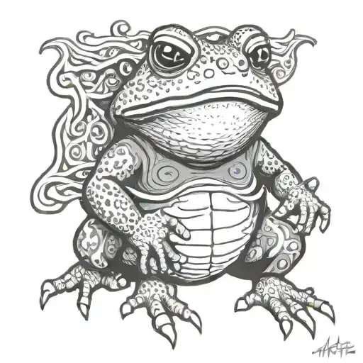 gamabunta the toad in Naruto tattoo design idea