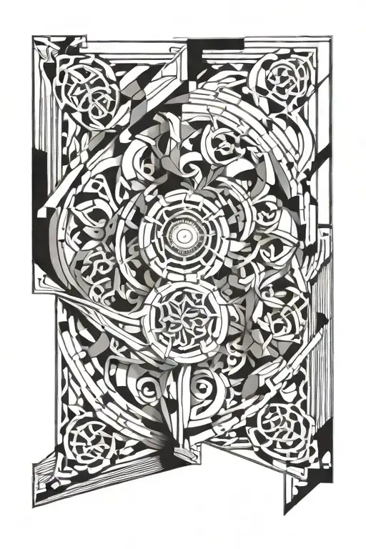 sculpture renaissance geometric art tattoo design idea