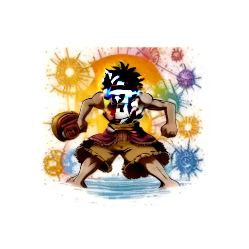 Anime Gear 5 Luffy Tattoo Idea - BlackInk AI