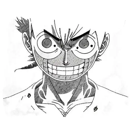 Anime Gear 5 Luffy Tattoo Idea - BlackInk AI