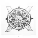 gear 5 luffy one piece anime tattoo design idea