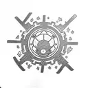 gear 5 luffy one piece anime tattoo design idea