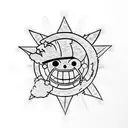 gear 5 luffy one piece anime tattoo design idea