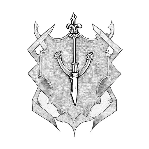 Sword medieval  tattoo design idea