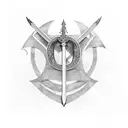 Sword medieval  tattoo design idea