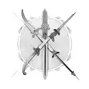 Sword medieval  tattoo design idea
