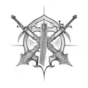 Sword medieval  tattoo design idea