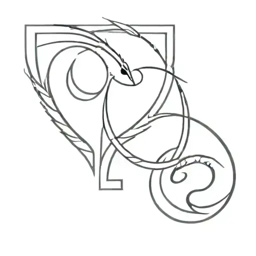 Scorpio and Pisces intertwined tattoo design idea