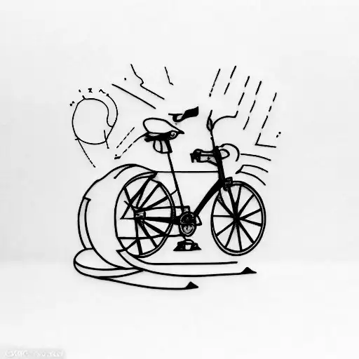 A scar covered by a bike accident  tattoo design idea
