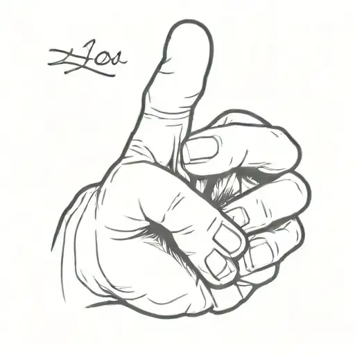 i love you in sign language outside tattoo design idea