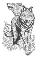 gray wolf mustafa kemal tattoo design idea