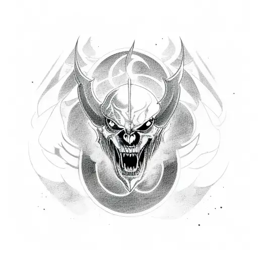 SRT still risk taking with dodge demon logo tattoo design idea