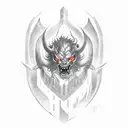 SRT still risk taking with dodge demon logo tattoo design idea