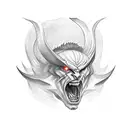 srt dodge demon logo tattoo design idea