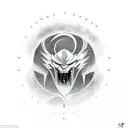 srt dodge demon logo tattoo design idea