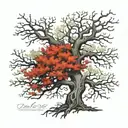 An oak tree tattoo starting on my back and wrapping around my shoulder with the Bible verse Joshua 1:9 incorperated and  tattoo design idea