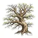 An oak tree tattoo starting on my back and wrapping around my shoulder with the Bible verse Joshua 1:9 incorperated and  tattoo design idea