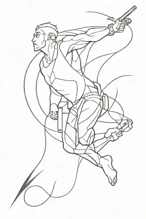 action games tattoo design idea