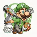 luigi eat tattoo design idea