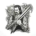 machete tattoo design idea