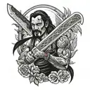 machete tattoo design idea