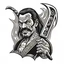 machete tattoo design idea