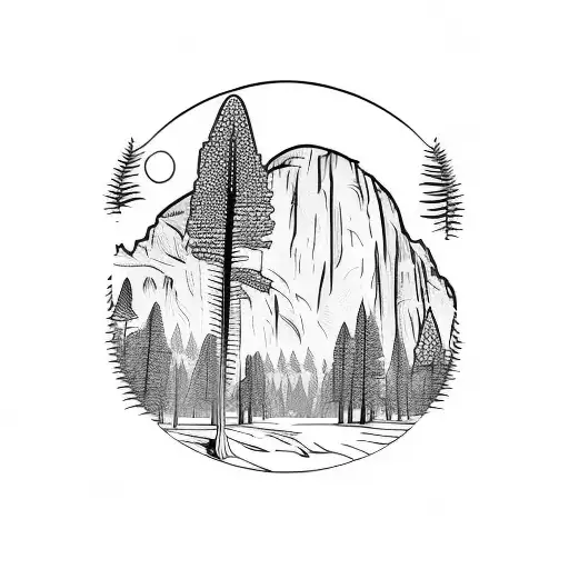 Yosemite Valley tattoo design idea