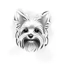 Yorkie tattoo design idea