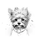 Yorkie tattoo design idea