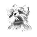 Yorkie tattoo design idea