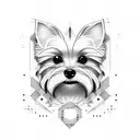 Yorkie tattoo design idea
