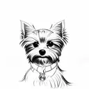 Yorkie tattoo design idea