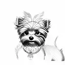 Yorkie tattoo design idea