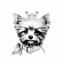 Yorkie tattoo design idea