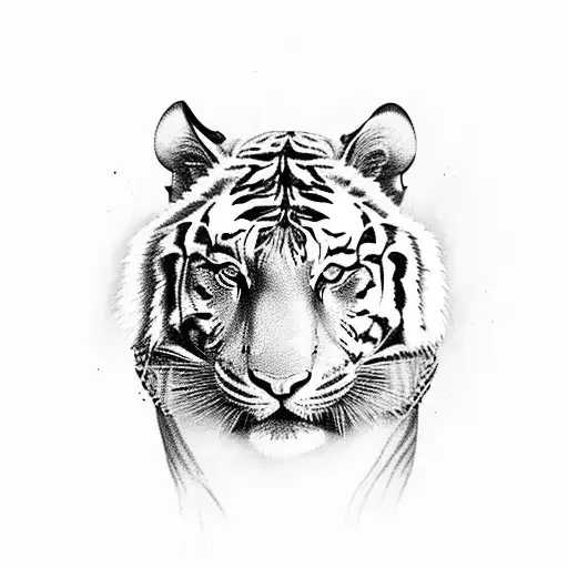 Hyper-realistic Tiger Portrait Tattoo Drawing with High Contrast Stock  Illustration - Illustration of daniel, illustrations: 290095164