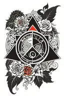 chakra symbol surrounded tattoo design idea