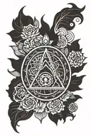 chakra symbol surrounded tattoo design idea