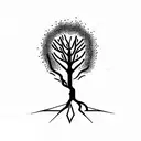 Lebanon map with cedar tree  tattoo design idea