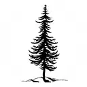 Lebanon map with cedar tree  tattoo design idea